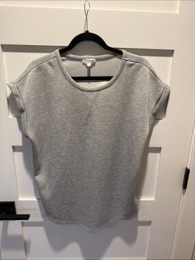 Maurices Light Gray Short Sleeve Sweatshirt Tee